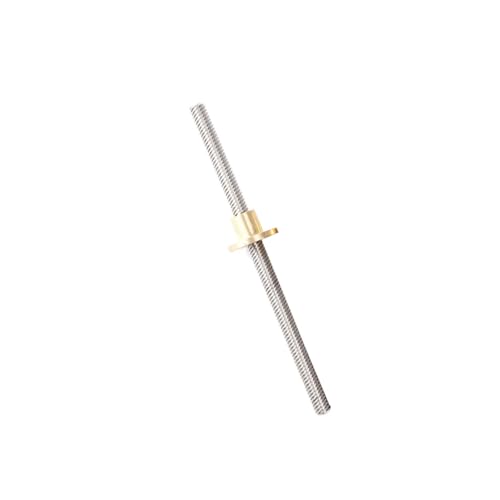 LEFTART 1 Stück 3D-Drucker T12 Leitspindel mit Messingmutter, 2 mm Steigung, 8 mm, for Heimwerker-Linearführungen(200mm) von LEFTART