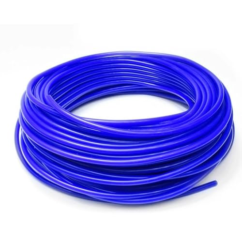 LEFTART Silikonschlauch, Flexibler Gummischlauch, for Universal-Auto-Auto-Vakuum-Silikonschlauch, Racing-Line-Rohr, Blau, 1 Meter(8x12mm) von LEFTART