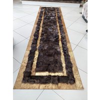 Natürlicher Schaffell Teppich, Teppichläufer Für Wohnzimmer, Pelzteppich, Lederteppich, Leder, Handgemacht, Haus Dekor von LEFUCARU