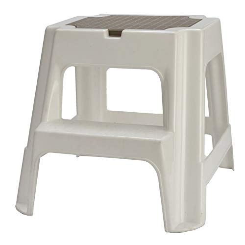 LEGA Werkzeughocker mit 2 Stufen aus Polypropylen, Weiß, 48 x 42 cm H, Polyurethan, cm 48 X 42 H von LEGA