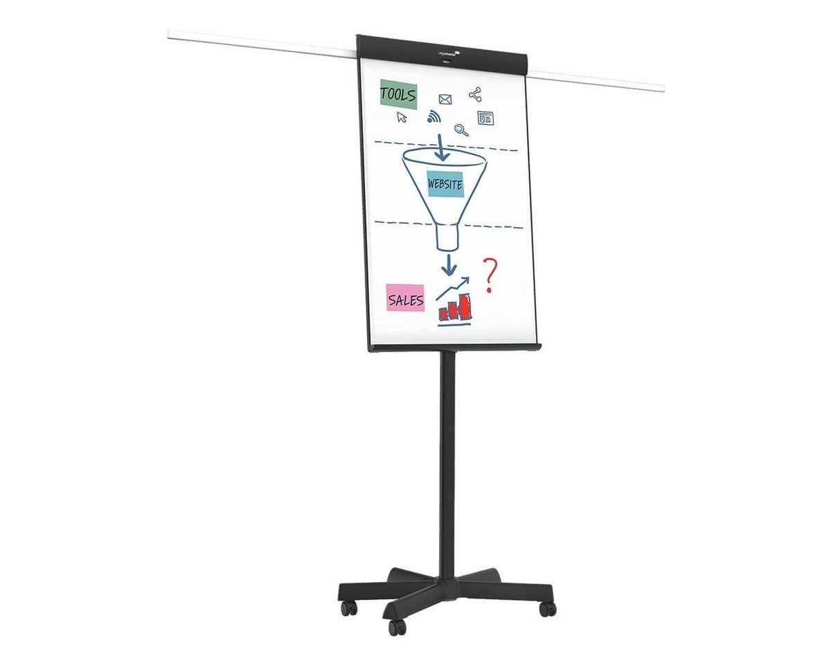 LEGAMASTER Magnettafel UNIVERSAL, Flipchart 68x105 cm, Höhe 170-205 cm, Sternfuß mit Rollen von LEGAMASTER