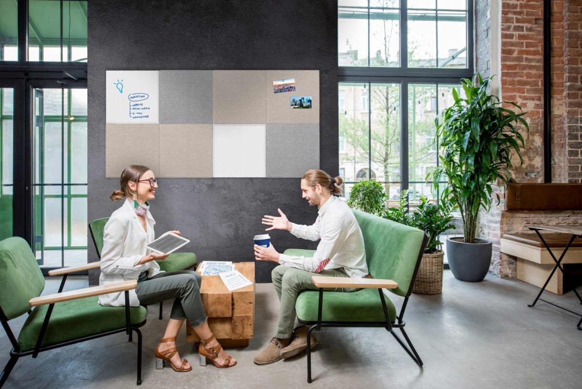 LEGAMASTER Pinnwand Akustik-Pinboard Board-Up 75x75cm soft beige von LEGAMASTER