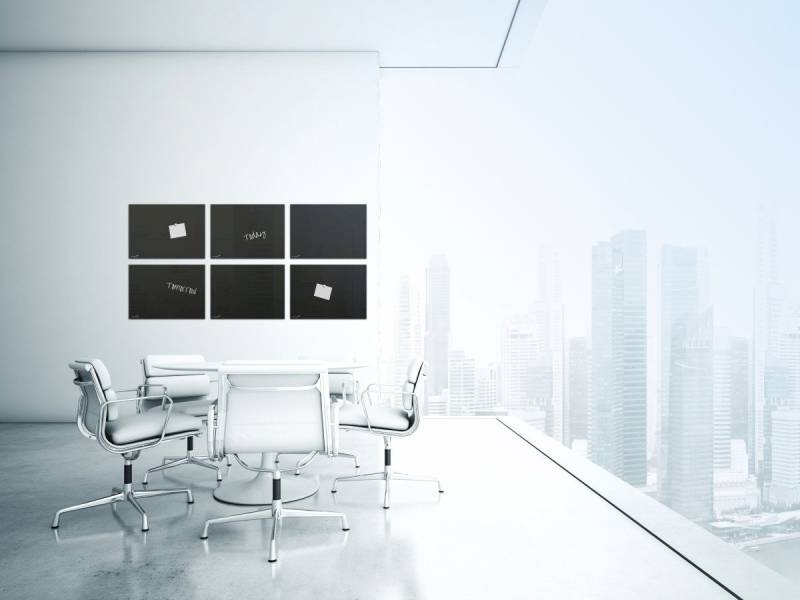 LEGAMASTER Wandtafel Glasboard magnetisch 90x120cm schwarz von LEGAMASTER