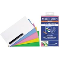 Legamaster - Moderationsfolie Magic-Chart Notes 20 x 10 cm (b x h) blanko selbsthaftend Polypropylen farbig sortiert 500 St./Pack. von LEGAMASTER