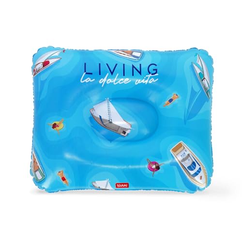 Legami - Aufblasbares Strandkissen, Komfortables ultraleichtes Strand-Pool-Camping-Kissen, Durchmesser 40 cm von LEGAMI