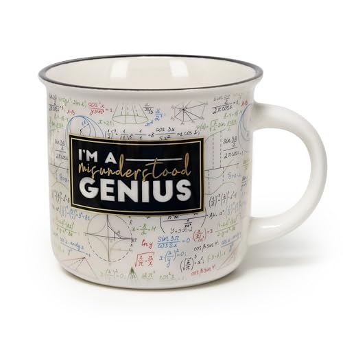 Legami - Cappuccinotasse, New Bone China Porzellan, Frühstücksbecher, Kaffee-Tee-Becher, Take a Break Collection, Fassungsvermögen 350 ml, spülmaschinenfest, Thema Genius von LEGAMI