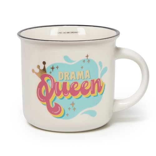 Legami - Cappuccinotasse, Drama Queen Thema, New Bone China Porzellan, Take a Break Collection, Fassungsvermögen 350 ml, spülmaschinenfest von LEGAMI