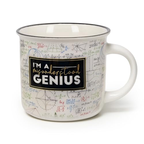 Legami - Cuppuccino Tasse aus Porzellan New Bone China, Frühstückstasse, Kaffeetasse Tee, spülmaschinenfest, Durchmesser 10 cm, Fassungsvermögen 350 ml, Thema Genius von LEGAMI