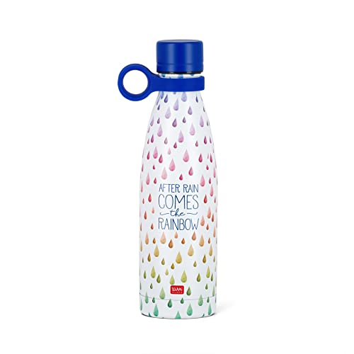 Legami - Thermosflasche, 500 ml, leichte und robuste Wasserflasche, luftdichter Verschluss, 12 Stunden heiße Getränke 24 Stunden kalt, umweltfreundlich, abnehmbarer Silikongriff, aus Edelstahl, Legami - Thermosflasche, 500 ml, leichte und robuste Wasserflasche, luftdichter Verschluss, 12 Stunden heiße Getränke 24 Stunden kalt, umweltfreundlich, abnehmbarer Silikongriff, aus Edelstahl, von LEGAMI