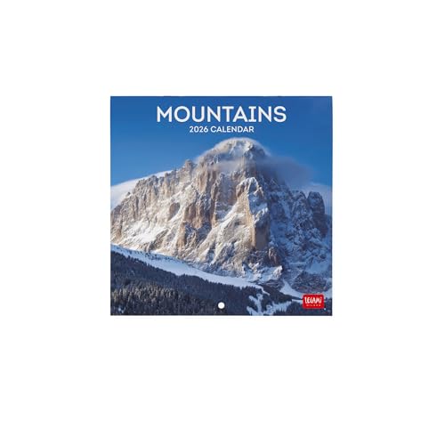 Legami - Wandkalender 2026, Mountains, kleiner Wandkalender, 12 Monate und Jahresplaner, in 6 Sprachen, Platz für Notizen, Sternzeichen, internationale Feiertage, 18 x 18 cm Legami - Wandkalender 2026, Mountains, kleiner Wandkalender, 12 Monate und Jahresplaner, in 6 Sprachen, Platz für Notizen, Sternzeichen, internationale Feiertage, 18 x 18 cm von LEGAMI
