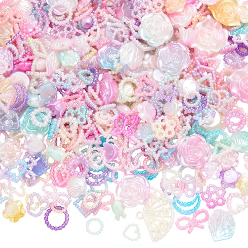 LEGENTLISUR 450–500 Stück Schmetterlings Acrylperlen zur Schmuckherstellung Kunstperlen Süße Blumenperlen für Armbänder Halsketten DIY-Ohrringe und Bastelbedarf von LEGENTLISUR