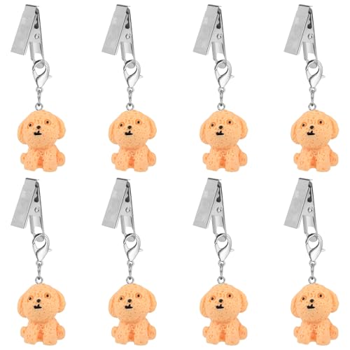 LEGENTLISUR 8-teiliges Set Gelber Welpe Tischtuchgewichte Clips Tischdeckendekoration Tischdeckengewichte Outdoor, Niedlich Tischdeckengewichte Schwer Für Zuhause Picknick Camping Party von LEGENTLISUR