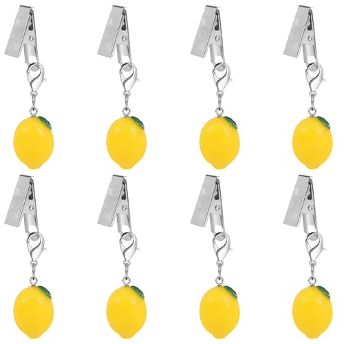 LEGENTLISUR 8-teiliges Set Zitrone Tischtuchgewichte Clips Tischdeckendekoration Tischdeckengewichte Outdoor, Niedlich Tischdeckengewichte Schwer Für Zuhause Picknick Camping Party von LEGENTLISUR
