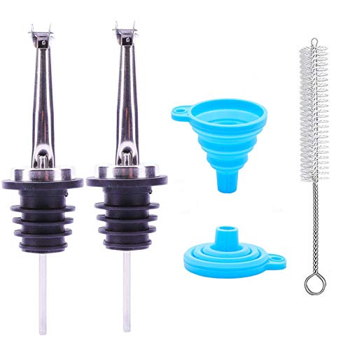 LEGERM Premium Ausgießer für Olivenöl-Ausgießer Set mit Trichter & Reinigungsbürste – Hochwertige Ausgießer für Olivenöl, Likör & Speiseöle – Perfekt für Küche, Haushalt & Bar von LEGERM