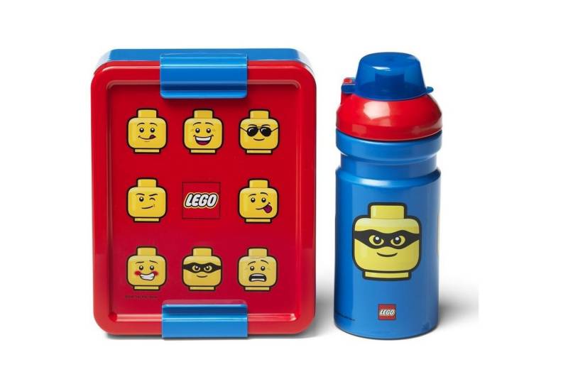 LEGO® kidswear Lunchbox Lunch-Set ICONIC SMILY -Trinkflasche + Brotdose Brotdose Brotbox Pause, Polyprophylen (PP) von LEGO® kidswear