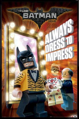 LEGO 1art1 The Batman Movie Poster Plakat | Bild und Kunststoff-Rahmen - Kleide Dich Immer So, DASS Du Andere Beeindruckst (91 x 61cm) von LEGO