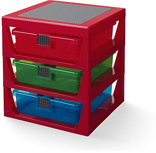 LEGO 40950001 3-Drawer Storage Rack-Red von Room Copenhagen
