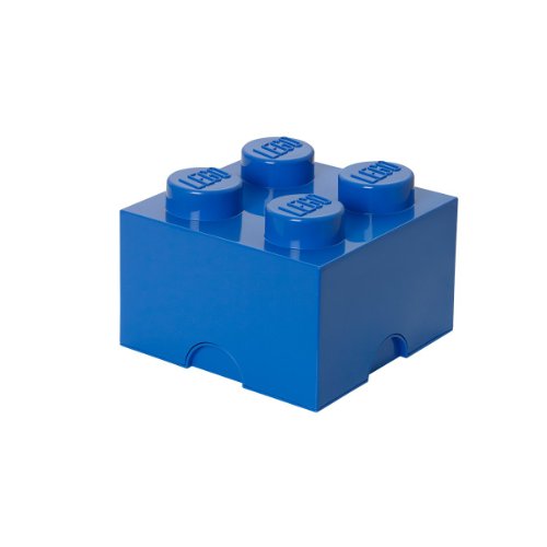 LEGO Aufbewahrungsstein, 4 Noppen, Stapelbare Aufbewahrungsbox, 5,7 l, blau von Room Copenhagen