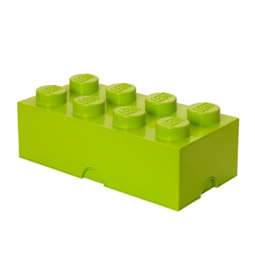 LEGO Aufbewahrungsstein, 8 Noppen, Stapelbare Aufbewahrungsbox, 12 l, lindgrün von LEGO