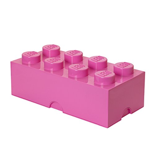 LEGO Aufbewahrungsstein, 8 Noppen, Stapelbare Aufbewahrungsbox, 12 l, rosa von LEGO