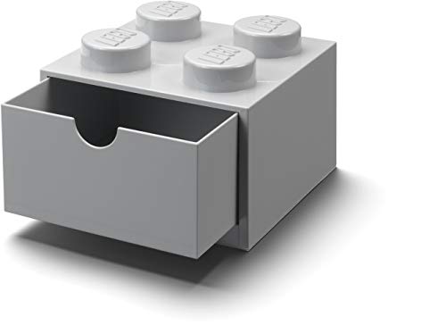 LEGO Desk Drawer Stackable Storage with 4 Knobs, in Grey von LEGO