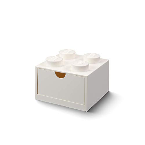 LEGO Desk Drawer Stackable Storage with 4 Knobs, in White von LEGO