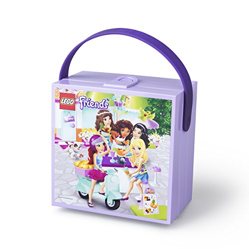 LEGO Friends Brotdose mit Tragegriff; Tragbare Aufbewahrungsbox, lila von LEGO