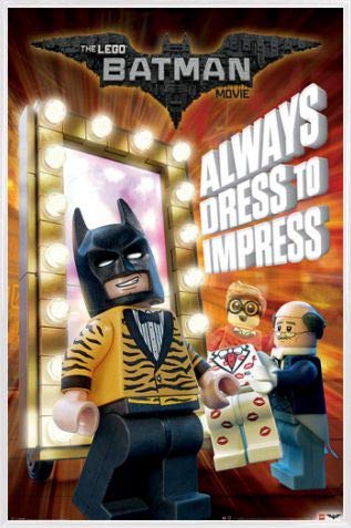 LEGO 1art1 The Batman Movie Poster Plakat | Bild und Kunststoff-Rahmen - Kleide Dich Immer So, DASS Du Andere Beeindruckst (91 x 61cm) von LEGO