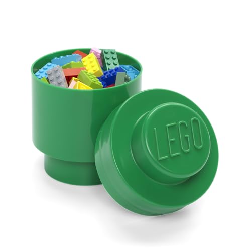 Lego Runde Aufbewahrungsbox, Plastik, Grün, 18, 3 x 12, 3 x cm, 1 Einheiten von Room Copenhagen