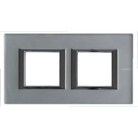 Gebraucht] Legrand Rahmen Abdeckrahmen Grau Glas Axolute 2 Fach Modul Schalterprogramm B-Ware von LEGRAND