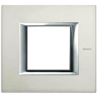 Legrand - gebraucht] Rahmen Abdeckrahmen Schalter Türklingel Axolute Aluminium Metall Weiß B-Ware von LEGRAND
