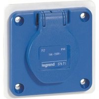Legrand - 057671 P17 - 250 v - 16A - 2P+T - ip 54 Schalttafelsockel mit Haushaltspinbelegung von LEGRAND