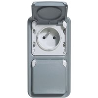 Legrand 069913 Doppelsteckdose mit Erdung Plexo Aufputz vertikal – Grau Legrand 069913 Doppelsteckdose mit Erdung Plexo Aufputz vertikal – Grau von LEGRAND