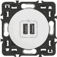 Legrand 099736 Doppel-USB-Steckdose 1500 mA - Weiß - Modulierbar Legrand 099736 Doppel-USB-Steckdose 1500 mA - Weiß - Modulierbar von LEGRAND