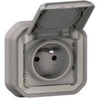 Legrand - Plexo 069831L Steckdose 2P+T wasserdicht 16A Vollständig Unterputz Grau von LEGRAND