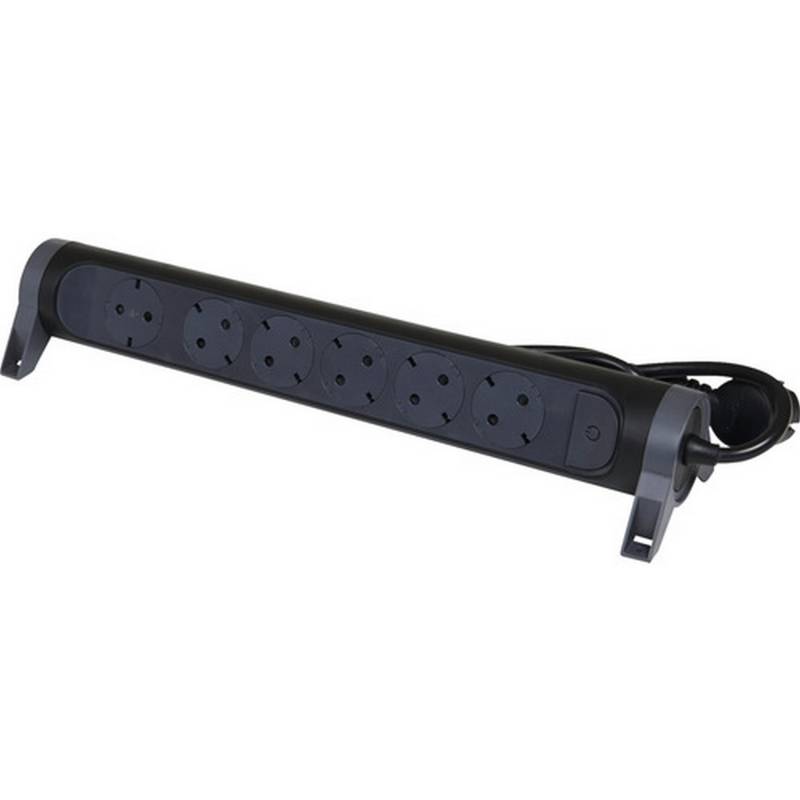 Legrand Steckdosenleiste 6-fach schwarz drehbar 1,5 m von LEGRAND
