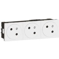 M45: DLP-Steckdose 3x2P+Z, automatische Verbindung - 6 Module, weiß, 16A-250V M45: DLP-Steckdose 3x2P+Z, automatische Verbindung - 6 Module, weiß, 16A-250V von LEGRAND