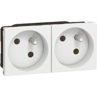 Legrand - Mosaic Steckdose - Weiß - 2x 2P+T auto von LEGRAND