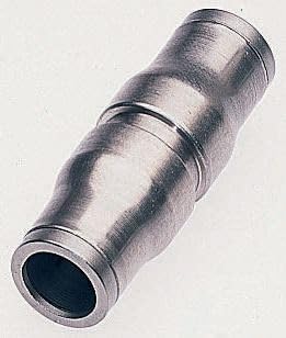 Legris LF3600 4-mm-Steckanschluss x 4-mm-Steckanschluss Gerader Einsteckadapter, Rohr-zu-Rohr, Messing vernickelt, Packung a 5 Stück von LEGRIS