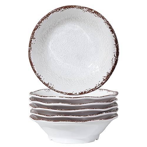 LEHAHA Melamin-Schüssel-Set, 100% Melamin, 680 ml, Salat-, Suppen-, Pasta-, Müslischüssel-Set, bruchfest und leicht, ideal für Wohnmobile und Wohnmobile von LEHAHA