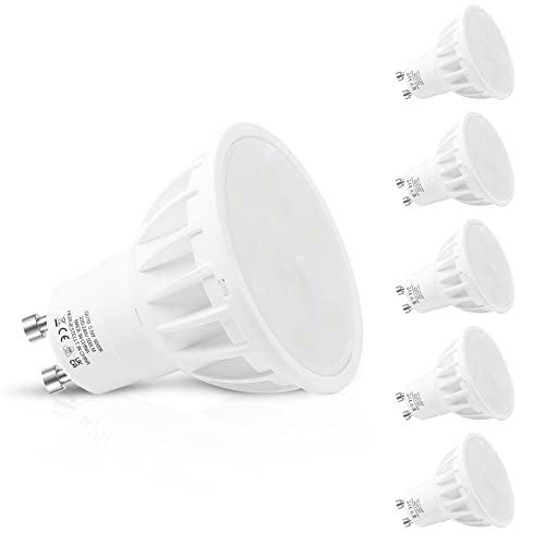 5.5W LEHASI GU10 LED-Leuchtmittel Kaltweiß 6000K, Entspricht 50W Halogen-Strahler, 500LM, Nicht Dimmbar, 5 Stück 5.5W LEHASI GU10 LED-Leuchtmittel Kaltweiß 6000K, Entspricht 50W Halogen-Strahler, 500LM, Nicht Dimmbar, 5 Stück von LEHASILED