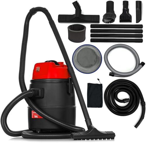 LEHMANN Poolsauger 4-in-1 mit Saugdüsen-Set, 1400 W, 30 L, Teichsauger Schlammsauger, Nass Trocken Sauger für Teich, Pool Sauger für Gartenpools, Schlammsauger für Gartenteich, inkl. Zubehör von LEHMANN