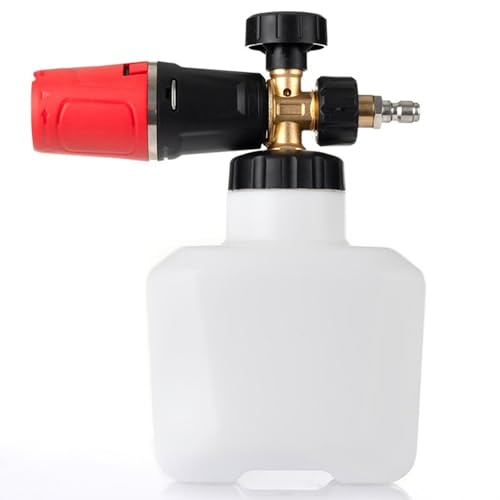 Lehmann Schaumdüse für Hochdruckreiniger, transparenter 1-Liter-Tank, Messingkopf, Regulierung des Waschmittelverbrauchs, kompatibel mit allen Hochdruckreinigern mit M22-Gewinde und Lehmann von LEHMANN