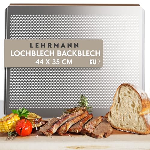 LEHRMANN Kuchenblech 44 x 35 cm Lochblech Backblech Pizzablech Kompartibel/Ersatz für Backofen Whirlpool Bauknecht von LEHRMANN GMBH