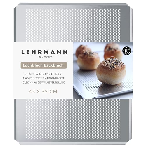 LEHRMANN Backblech perforiert 45 x 35 cm Lochblech Blech gelocht Pizzablech Kompartibel/Ersatz für Backofen ELOMA WIESHEU MIWE LEHRMANN Backblech perforiert 45 x 35 cm Lochblech Blech gelocht Pizzablech Kompartibel/Ersatz für Backofen ELOMA WIESHEU MIWE von LEHRMANN GMBH