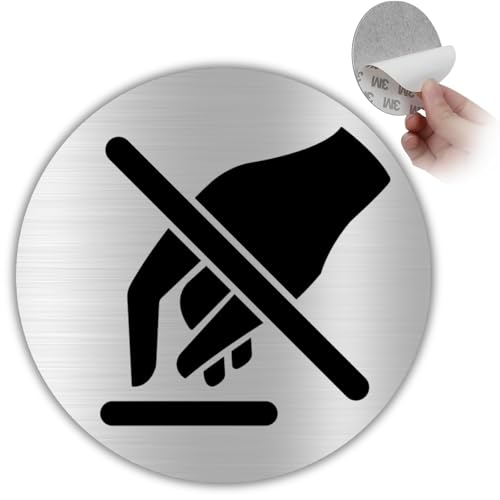 LEIASA Aufkleber nicht berühren – Dicke 0,6 mm – Durchmesser 100 mm – Aluminium – Schild nicht berühren – Schild nicht berühren LEIASA Aufkleber nicht berühren – Dicke 0,6 mm – Durchmesser 100 mm – Aluminium – Schild nicht berühren – Schild nicht berühren von LEIASA