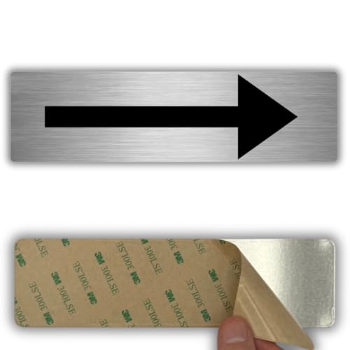 LEIASA Pfeil-Aufkleber - 5 x 18 cm - Dicke 0,8 mm - Aluminium - Pfeilschild - Richtungszeichen - Aufkleber 3M Pfeil (Pfeilzeichen) von LEIASA