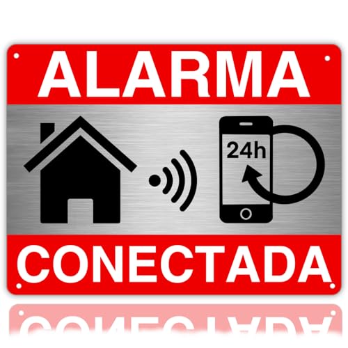 LEIASA Schild für Videoüberwachung - 21 x 28 cm - Aluminium - Dicke 0,8 mm - Videoüberwachungsschild - UV-Druck - robust für den Außenbereich - Warnschild zur Abschreckung aus Aluminium (Alarmsignal) von LEIASA