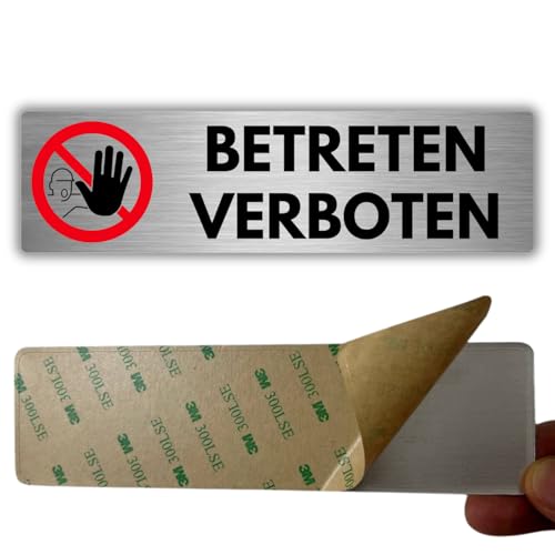 LEIASA | Selbstklebendes Schild Verbotener Zutritt - 5x18 cm - Dicke 0,8 mm - Aluminium - Aufdruck: Zugang eingeschränkt - Symbol: Verbotene Zone - 3M Klebeaufkleber Zutritt verboten - Kein Zutritt LEIASA | Selbstklebendes Schild Verbotener Zutritt - 5x18 cm - Dicke 0,8 mm - Aluminium - Aufdruck: Zugang eingeschränkt - Symbol: Verbotene Zone - 3M Klebeaufkleber Zutritt verboten - Kein Zutritt von LEIASA