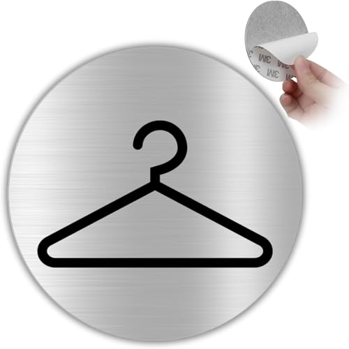 LEIASA | Selbstklebendes Umkleideschild - Dicke 0,6 mm - Durchmesser Ø 100 mm - Aluminium - Umkleidebeschilderung - Umkleidesignal - (Signal-Kostüm) von LEIASA